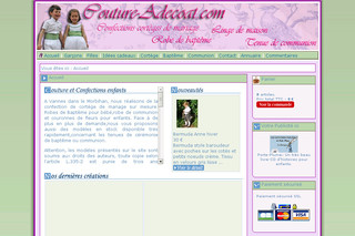 Aperçu visuel du site http://www.couture-adecoat.com