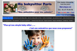 Aperçu visuel du site http://www.baby-sitter-paris.fr