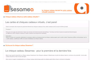Sesamea - Offrir  un chèque cadeau - Cheque-cadeau.sesamea.fr