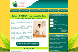 Aperçu visuel du site http://www.amincissement-bien-etre.fr