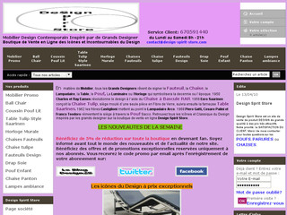 Aperçu visuel du site http://www.design-spirit-store.com