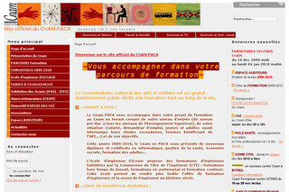 Aperçu visuel du site http://www.cnam-paca.fr