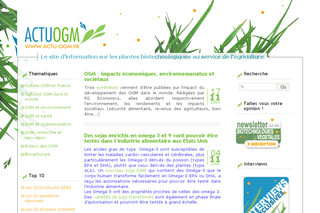 Aperçu visuel du site http://www.actu-ogm.fr/