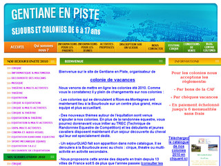 Aperçu visuel du site http://www.gentiane-en-piste.fr
