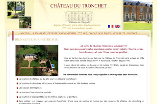 Aperçu visuel du site http://www.chateau-dutronchet.com