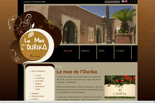 Aperçu visuel du site http://www.lemasdelourika.com