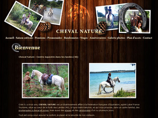 Aperçu visuel du site http://www.centre-equestre-landes.fr