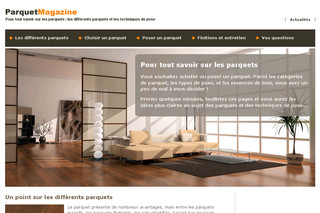 Aperçu visuel du site http://www.parquet-magazine.fr/