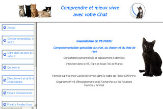 Aperçu visuel du site http://www.comportementaliste-chat-chaton.fr