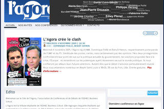 Aperçu visuel du site http://www.lagora-edhec.com