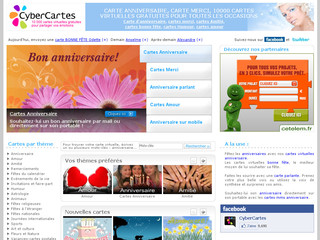 Aperçu visuel du site http://www.cybercartes.com