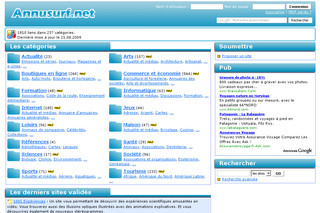 Aperçu visuel du site http://www.annusurf.net