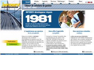Aperçu visuel du site http://www.infodev.fr
