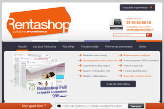 Aperçu visuel du site http://www.rentashop.fr