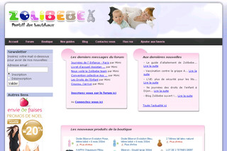 Aperçu visuel du site http://www.zolibebe.com