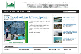 Aperçu visuel du site http://www.egts-fr.com