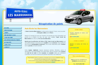 Aperçu visuel du site http://www.autoecole-les-marronniers.fr