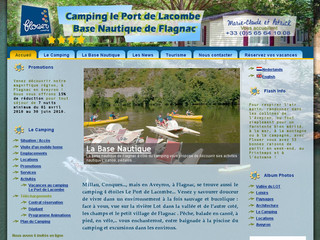 Aperçu visuel du site http://www.campingleportdelacombe.fr