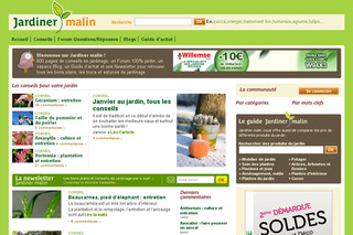 Aperçu visuel du site http://www.jardiner-malin.fr