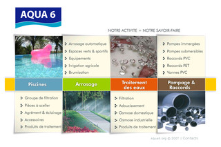 Aperçu visuel du site http://www.aqua6.org
