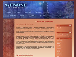 Aperçu visuel du site http://www.webzinedanseorientale.fr