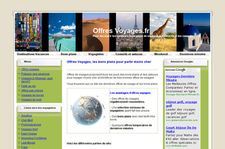 Aperçu visuel du site http://www.offres-voyages.fr