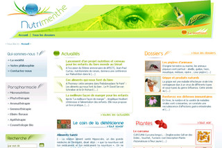 Aperçu visuel du site http://www.nutrimenthe.com