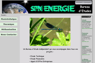 Aperçu visuel du site http://www.spn-energierenouvelable.fr