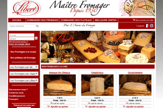 Aperçu visuel du site http://www.fromages-libert.com