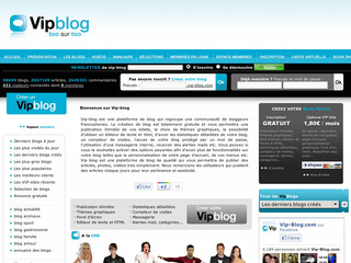 Aperçu visuel du site http://www.vip-blog.com