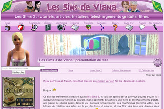 Aperçu visuel du site http://www.sims3.vlana.fr/