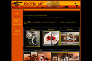 Aperçu visuel du site http://www.exotik-art.fr