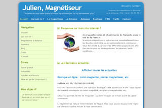 Aperçu visuel du site http://www.magnetiser.fr/