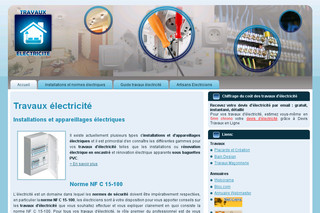 Aperçu visuel du site http://www.travauxelectricite.fr/