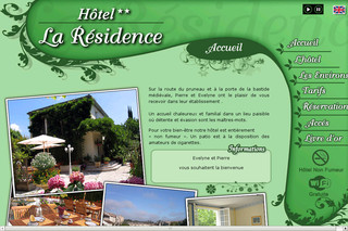 Aperçu visuel du site http://www.hotellaresidence47.com
