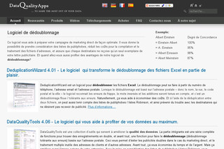 Aperçu visuel du site http://www.dataqualityapps.fr