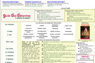 Aperçu visuel du site http://www.guidedesdemarches.com