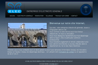 Aperçu visuel du site http://www.syaelec.fr