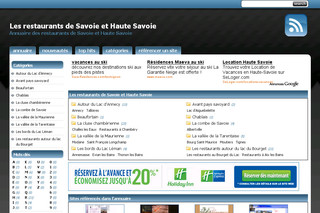 Aperçu visuel du site http://www.restaurant-savoie.fr