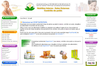 Aperçu visuel du site http://www.otop-nutrition.fr