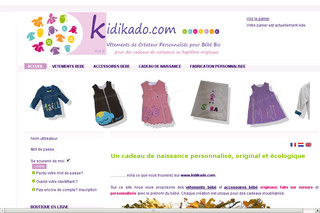 Aperçu visuel du site http://www.kidikado.com