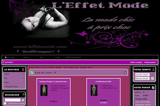 Aperçu visuel du site http://leffetmode.com