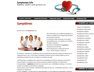 Aperçu visuel du site http://symptomes.info