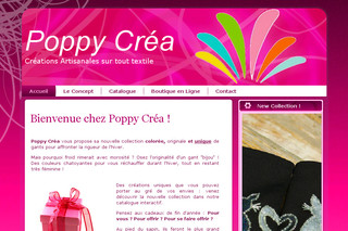 Aperçu visuel du site http://www.poppycrea.fr