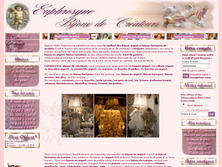 Aperçu visuel du site http://www.bijouxeuphrosyne.com/