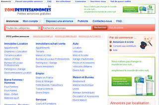 Aperçu visuel du site http://www.zonepetitesannonces.fr