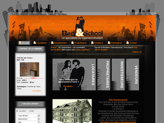 Aperçu visuel du site http://www.bedandschool.com