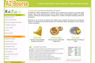 Aperçu visuel du site http://www.az-bourse.com