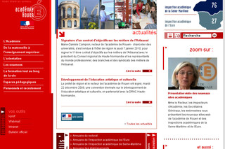Aperçu visuel du site http://www.ac-rouen.fr/