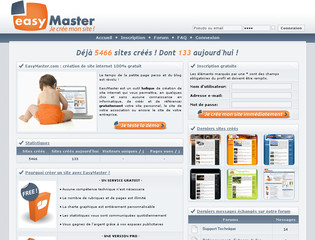 Aperçu visuel du site http://www.easymaster.com